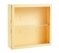 Fafeims Vetrina per Figure, Vetrina per Scatola Cieca in Plastica PS Senza Montaggio con Trapano Organizzatore di Grande capacità per Action Figure di Bambole da Collezione (Yellow)