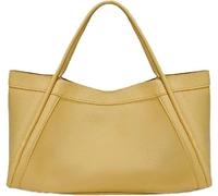 FAFOUR Grande capacità di lavoro in pelle vegana Tote Bags, Womens Work Tote Soft Collapse Borsa a tracolla minimalista Borsa a tracolla (Giallo)
