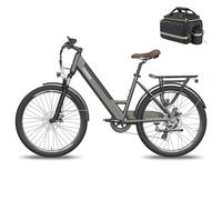 Fafrees Bici Elettrica con APP, 26 Pollici Bicicletta Elettrica Uomo, 36V 14.5Ah Ebike Donna 90KM Pedalata Assistita, 250W Bici Elettriche da Città, 7 Velocità, Official F26 Pro Grigio