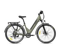 Fafrees Bici Elettrica con APP, 27.5" Bicicletta Elettrica Uomo, 36V 14.5Ah Ebike Donna 100KM Pedalata Assistita, 250W Bici Elettriche da Città, 7 Velocità, Official F28 Pro 2023 Verde