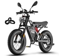 Fafrees Bici Elettrica F20 ULTRA, Fatbike da 20"*5,0 pollici, Batteria da 25 Ah/1200 Wh, Coppia 79 N·m, Freni Idraulici, Mountain Bike Elettrica per Adulti Unisex, Autonomia 80-140 KM (Nero)