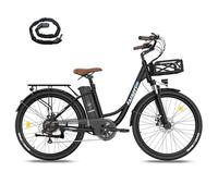 Fafrees Bici Elettrica Pedalata Assistita per 140KM-200KM Bicicletta Elettrica Uomo Donna con 20.3Ah Rimovibile Batteria, 26 Pollici Ebike 250W Bici Elettriche per Città, F26 LASTING 2024 Nero