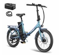 Fafrees F20 LASTING Bici Elettrica, Bicicletta urbana elettrica Pieghevole da 20 Pollici, 7 Velocità, Bici Elettrica da 250 W, Mountain Bike Elettrica per Adulti (Verde Aurora)