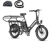 Fafrees FF20 CUV Bici Elettrica Cargo con Sensore di Coppia, Doppia Batteria 48V30Ah, Autonomia Fino a 170km, E-Bike Familiare con Seggiolino Posteriore Carico 200kg, Freni Idraulici, 20x3.0 Fat Tire