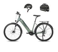 Fafrees FM9 Bici Elettrica a Motore Centrale BAFANG, 28" Bicicletta Elettrica Uomo Sospensione Idraulica, 36V 15Ah Batteria Ebike Donna, Bici Elettriche Pedalata Assistita 120KM, Legale UE (verde)
