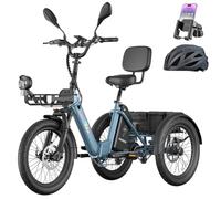 Fafrees Triciclo Elettrico per Adulti e Anziani Rimovibile Batteria 48V 21Ah E-Bike a 3 Ruote Pieghevole, Sensore di Coppia, Carico 180kg, Specchietti, Freni Idraulici e Frecce