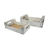 FAG ARTIGRAFICHE 1 PZ Cassetta Vuota Piccola col. Bianco 35.5 X 24 X 12.5 CM Cesto per Confezioni Natalizie