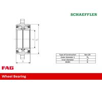 FAG Cuscinetto Ruota Kit Cuscinetti Adatto Per BMW 2 Coupe 4