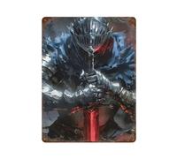 FAGERERO Cavaliere Oscuro con spada rossaDecorazione da parete Art Metal Tin Poster Modern Bar Decorations40x30cm