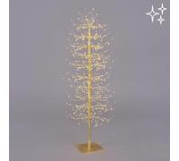 Faggio con Base e 400 LED: Altezza 120 cm, Diametro 40 cm Gold