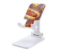 Fagioli Al Forno E Hot Dog Novità Pieghevole Supporto Del Telefono Cellulare Stampato Regolabile Desktop Supporto Del Telefono Accessori Da Viaggio 6.5×3.5×2.5 Pollici