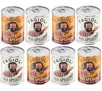 Fagioli alla Bud Spencer 8 lattine da 400 g: 4 lattine di Fagioli Ricetta Originale + 4 lattine di fagioli ricetta Tex-Mex