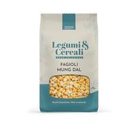 Fagioli Mung pelati gialli 500 g, Fagioli mungo, Moong Dal, pelati e spezzati, ricchi di proteine, ideali per zuppe e ricette vegan.