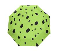 Fagiolo Verde Con Puntini Cartoon Ombrello Pieghevole Automatico Ombrelli Antivento Protezione UV da Viaggio per Bambini Ragazzi Ragazze