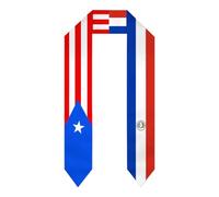 FAGIUCHI Bandiera del Porto Rico Mix Bandiere Paraguay Scialli Scialli Sash Stola Misto Internazionale Studi Fan National Pride Cheers