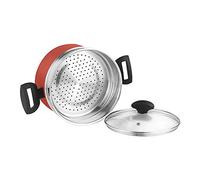 Pentola a Vapore Induzione 20 cm, Alluminio Forgiato, Vaporiera in Acciaio Inox,