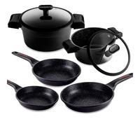 Fagor Alutherm Set Cucina a Induzione 7 Pezzi, Antiaderente Senza Pfoa, Alluminio Pressofuso, Casseruole