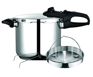Fagor Duo Pentola a Pressione 7,5 Litri, Induzione, Express Super Rapida, Acciaio Inox. 18/10, tutti i tipi Cucine, Fondo Thermos Diffusore, 2 Livelli di Pressione, 5 Sistemi di Sicurezza, Include