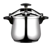 FAGOR ® Fagor Classica pentola a pressione rapida, 10 l, realizzata in acciaio inox 18/10, adatta a tutti i tipi di fornelli, induzione totale, fondo termodiffusore IMPAKSTEEL 3 sistemi di sicurezza,