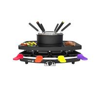 FAGOR - FG816 tergicristallo combinato 3 in 1 + fonduta + grill - 1100 W - capacità 1,5 L - 8 poelon + 6 plettri per fonduta