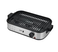 Fagor Smokefree, piastra da forno elettrica, sistema antifumo, superficie antiaderente, 43,5 x 28,5 cm, potenza 2000 W, raccoglitore di grasso, nero