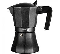 Fagor Tiramisù Caffettiera in alluminio da 6 tazze, carbone, manico comodo