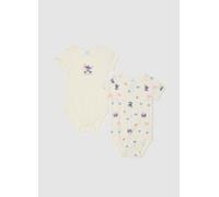 FAGOTTINO, Bipack Body Beige Da Neonata In Puro Cotone Con Stampe, Bambina, Beige, Taglia: 24-30
