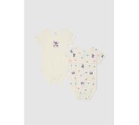 FAGOTTINO, Bipack Body Beige Da Neonata In Puro Cotone Con Stampe, Bambina, Beige, Taglia: 9-12