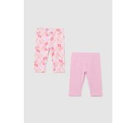 FAGOTTINO, Bipack Leggings Rosa A Tre Quarti Con Stampa, Bambina, Rosa, Taglia: 18-24
