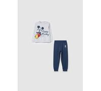 FAGOTTINO, Pigiama In Cotone Bio Con Stampa Topolino, Bambino, Multicolor, Taglia: 9-12