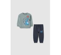 FAGOTTINO, Set Felpa E Pantaloni Da Bambino In Puro Cotone Azzurro Regular Fit Con Stampa Stitch, Azzurro, Taglia: 12-18