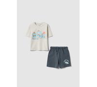 FAGOTTINO, Set Magli Shorts In Puro Cotone Multicolor Da Bimbo Con Stampe, Bambino, Multicolor, Taglia: 30-36