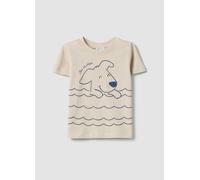 FAGOTTINO, T-shirt In Puro Cotone Beige Da Bimbo Regular Fit Con Stampa Cane, Bambino, Beige, Taglia: 30-36