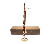 Fagotto in miniatura dselvgvu con stand e custodia mini strumento musicale replica figurine da collezione accessori per bambole modelli decorazioni p