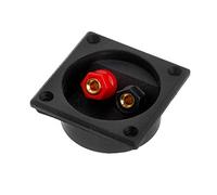 Fagu o Square Shape Double Binding Post Type Scatola per altoparlante, Posacenere a morsetto, nero e rosso