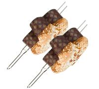 FAH - Spillone per Colomba, Set 2 Spilloni per Colomba e Altri Lievitati Fino a 1 kg (Lunghezza 40 cm), Robusto in Acciaio Inox, Facile da Usare, Forchetta per Panettone e Colomba