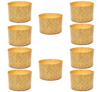 FAH - Stampo per Panettone Alto 750 gr, 10pz - Pirottini Panettone di Carta Naturale di Pura Cellulosa ad Alta Densità, Calandrata, Forme di Cottura per Panettoni, Resistente al Calore 200°C