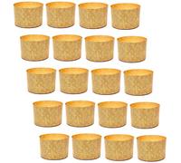 FAH - Stampo per Panettone Alto 750 gr, 20pz - Pirottini Panettone Professionale di Carta Naturale di Pura Cellulosa ad Alta Densità, Forme di Cottura per Panettoni, Resistente al Calore 200°C