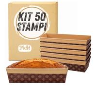 FAH Stampo per Plumcake 600 gr - 50 Stampi per Plumcake 24 cm