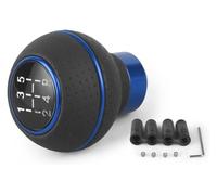 FAHBSTR Pomello Del Cambio Universale In Pelle E Alluminio A 5 Velocità Per Leva Del Cambio M8 M10 M11 M12 Pomello Del Cambio Testa Del Cambio Pomelli leva cambio(Blu)
