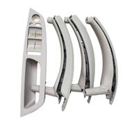 FAHBSTR Set maniglie Per X5 Per X6 E70 E71 E72 2007-2014 Maniglia Interna Porta Rivestimento In Pelle Set Completo(Gray)