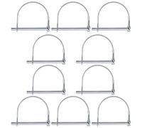 Fahibin 10 Pezzi Perno di bloccaggio per albero, Perni di Bloccaggio per Rimorchi, M6*70mm Perno di Bloccaggi a Forma D per Prato Giardino Fattoria Rimorchi