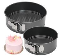 Fahibin 2 Pezzi Tortiera Rimovibile, 11cm Stampo per Dolci a Forma di Cuore,Tortiera Apribile Stampo Apribile a Cuore,Per Cheesecake, Torta Mousse, Chiffon Cake