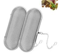 Fahibin 2Pcs Colino per Spezie da Cucinare, Infusore da tè in acciaio inossidabile con catena, Infusore da tè in acciaio inossidabile con catena per Tè, Infusi, Spezie, Erbe