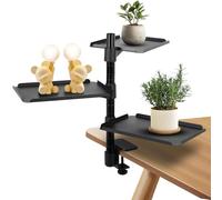 FAHKNS Supporto da scrivania a 3 livelli, con morsetto multifunzionale, in metallo, per casa, ufficio, sala giochi, libri, spessore scrivania 1-5,6 cm