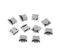 Fahoujs 10 pezzi USB tipo B presa femmina 180 gradi 5 pin connettore cavo banana spina vite altoparlante saldatura bucket adattatore socket cavo cavo cavo bulkhead pannello femmina but