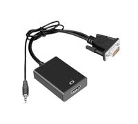 Fahoujs 1080p PC Computer HDTV A VGA Convertitore Video 3 5mm Sound Female Adattatore Maschio Per Laptop Top Casse Monitor Proiettori Maschio Femmina VGA HDTV