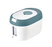Fahoujs 2. Dispenser per Cereali a Pulsante con Corpo in PP infrangibile e Dispenser per Riso con Finestra Trasparente Dual-Lock Freshness