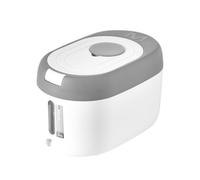 Fahoujs 2. Dispenser per Cereali a Pulsante con Corpo in PP infrangibile e Dispenser per Riso con Finestra Trasparente Dual-Lock Freshness