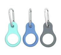 Fahoujs 3 pezzi fibbia per bottiglia d'acqua in silicone con clip per carabino, portaborraccia portatile e sicuro, anello da appendere, fibbia in silicone